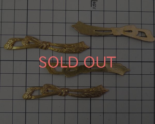 画像2: ヴィンテージ/USA/ブラススタンピング/bow（1個） (2)
