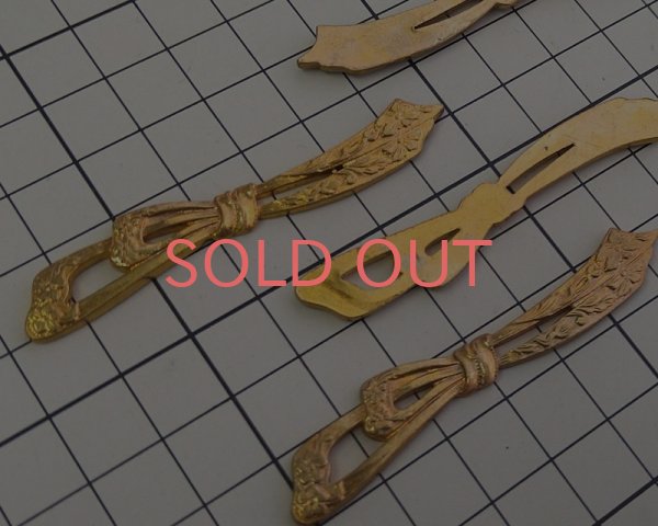 画像3: ヴィンテージ/USA/ブラススタンピング/bow（1個） (3)