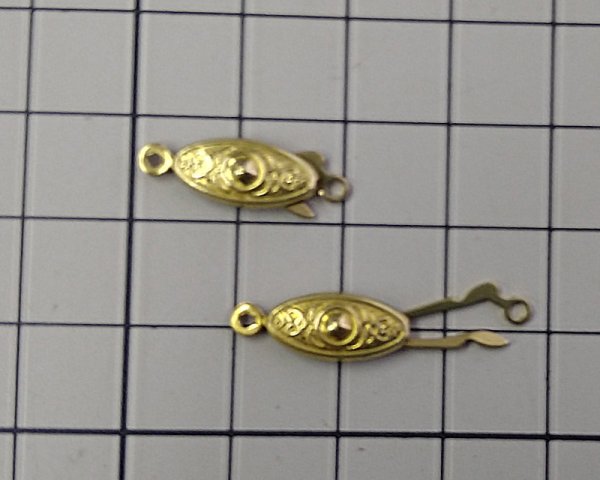 画像2: メッキなし真鍮/デザインクラスプ(1個) (2)