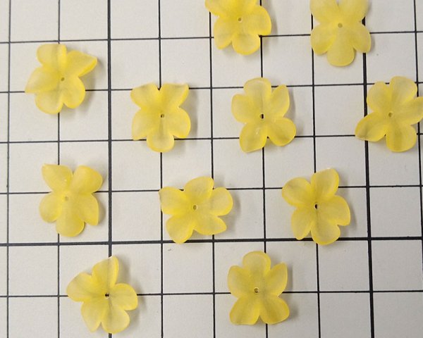 画像2: ヴィンテージ/ドイツ/プラスチック/フラワー216/フロストマンゴー(2個) (2)