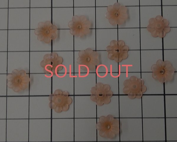 画像2: ヴィンテージ/ドイツ/プラスチック/フラワーL/マットオレンジ（4個） (2)