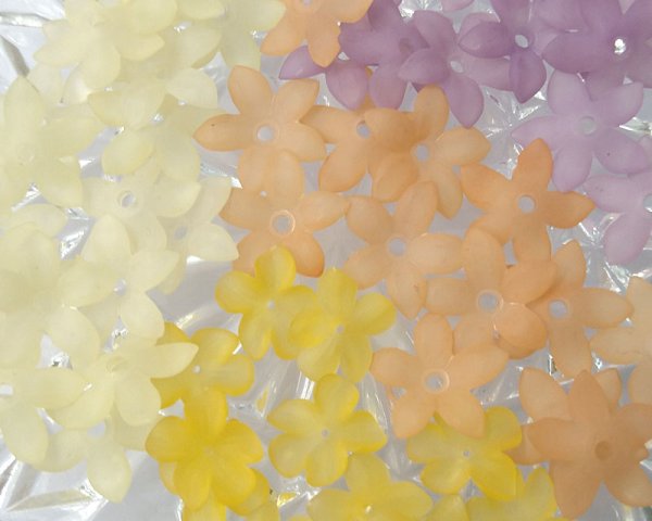 画像3: ヴィンテージ/ドイツ/プラスチック/フラワー215/フロストライトイエロー(2個) (3)