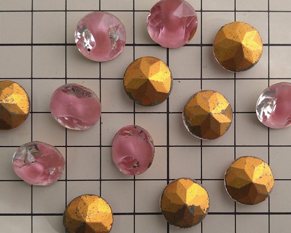 画像3: ヴィンテージ/ドイツ/ガラス/60ss/ピンクギブレ(1個) (3)