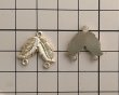 画像2: ヴィンテージ/USA/プラスチック/ツインリーフコネクター/ライトゴールド(2個) (2)