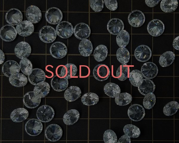 画像2: キュービックジルコニア/ラウンドドロップ/約8mm/クリア(2個) (2)