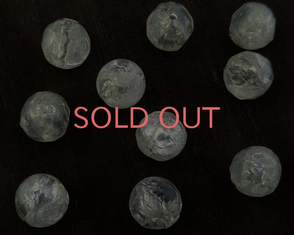 画像1: ヴィンテージ/ドイツ/プラスチック/クリアクラックバロック（2個） (1)