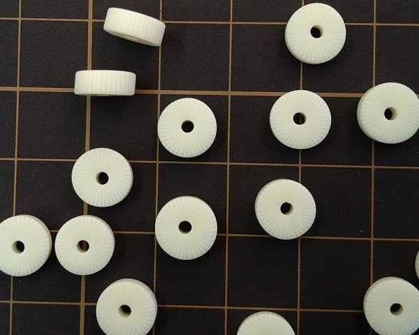 画像2: 日本/アクリル樹脂/アイボリーストライプ/スペーサー/約3×8mm(4個) (2)