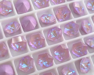 ヴィンテージ/ドイツ/ルーサイト/ラージフラワー/フロストブルー