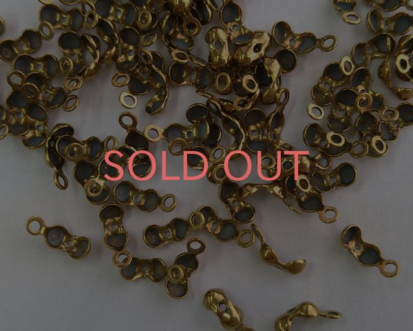 画像1: メッキなし真鍮カン付3mmボールチップ/10個 (1)