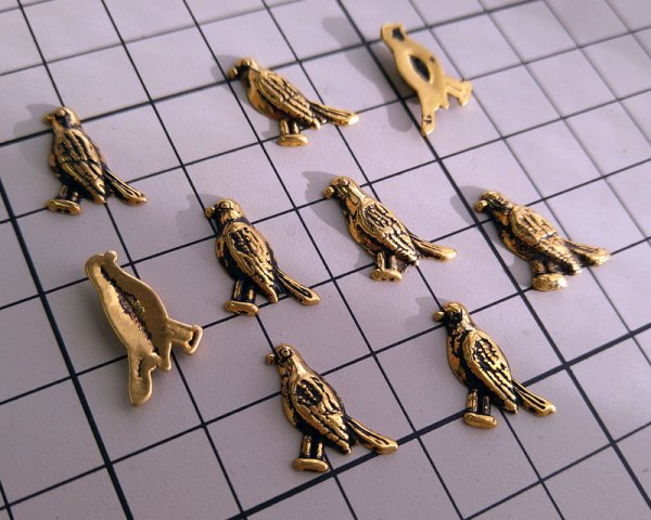 画像2: ヴィンテージ/日本/ゴールドバード/約16×8mm(1個) (2)