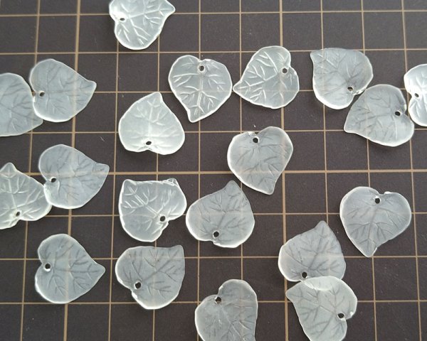 画像2: ヴィンテージ/ドイツ/ルーサイト/フロストリーフ(4個) (2)