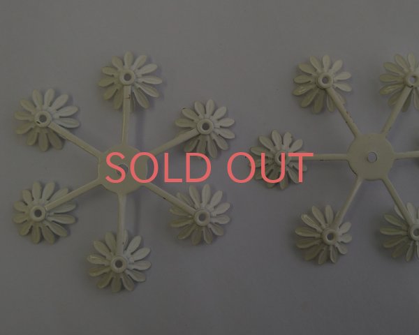 画像6: ヴィンテージ/メタル/ホワイトペイントフラワー(1個) (6)