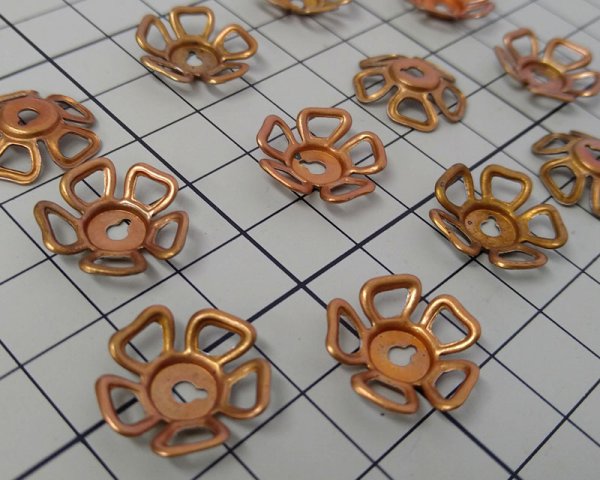 画像2: ヴィンテージ/USA/メタルフラワー/約17mm(2個)  (2)