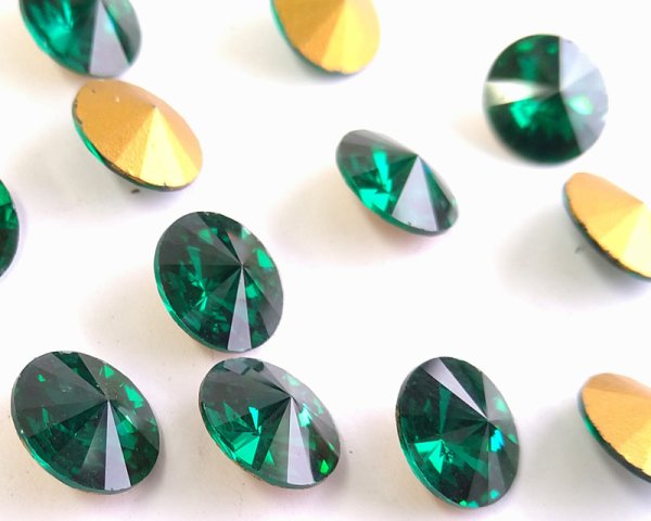 画像2: ヴィンテージ/スワロフスキー/#1122/エメラルド/47ss(1個) (2)