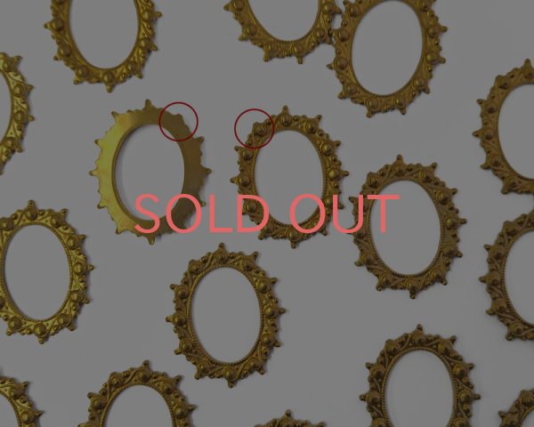 画像2: ヴィンテージ/USA/ブラススタンピング/オーバルフレーム(1個) (2)