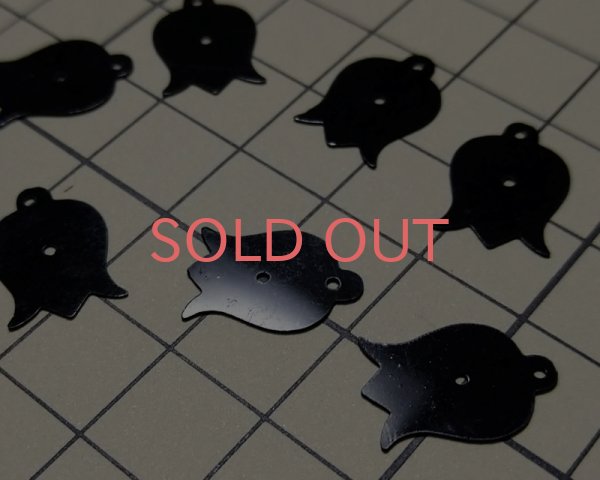 画像3: ヴィンテージ/ヨーロッパ/スパンコールドロップ/すずらん/ブラック(10枚) (3)