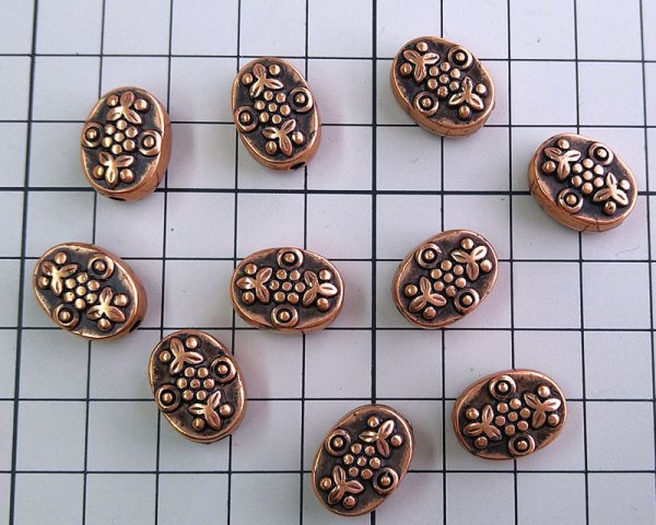 画像4: デッドストック/USA/CCB/フローラルオーバル/アンティークブロンズ(2個) (4)