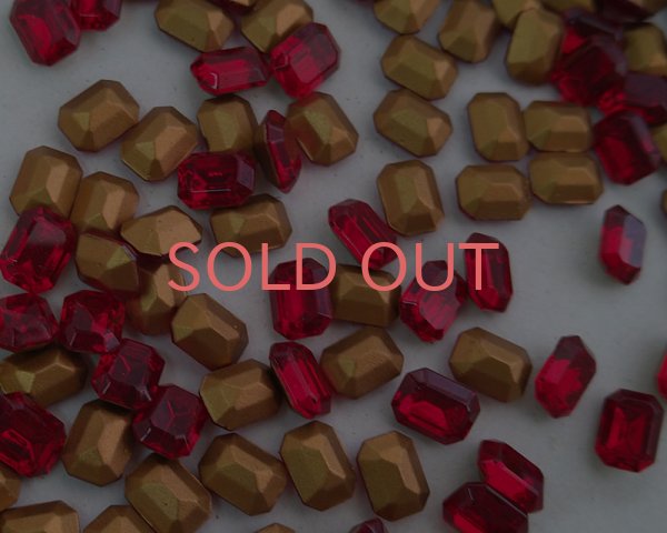 画像1: ヴィンテージ/スワロフスキー/#4610/2/シャム/8×6mm(2個) (1)