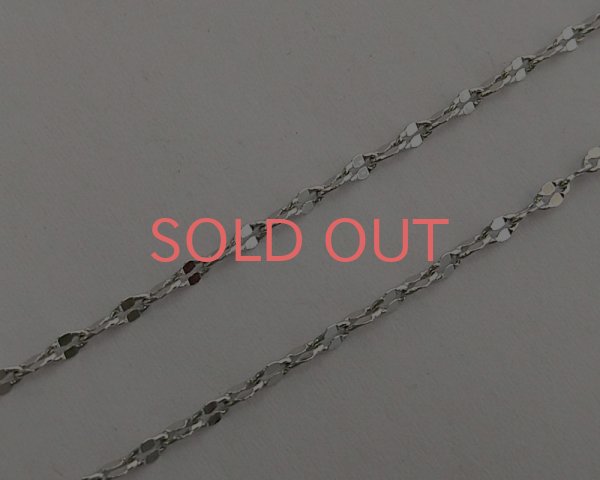 画像2: 切り売りチェーンI/ペタル/本ロジウムメッキ/1m (2)