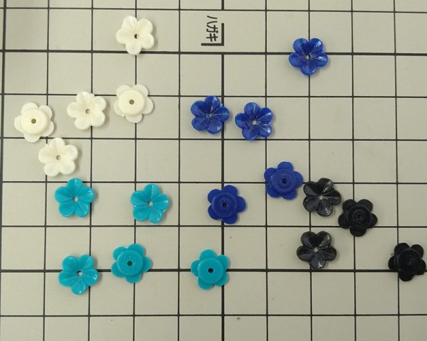 画像3: ヴィンテージ/ドイツ/プラスティック/フラワー2/アクア(4個) (3)