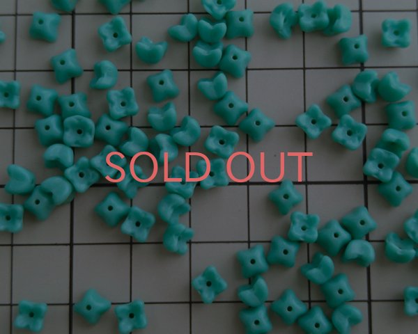 画像3: ns049/ヴィンテージ/ドイツ/ミニフラワー/ターコイズ(30個) (3)