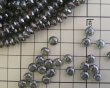 画像2: チェコガラスビーズ/ジェムカットロンデル/ラスターグリーン/約7×4mm(10個) (2)
