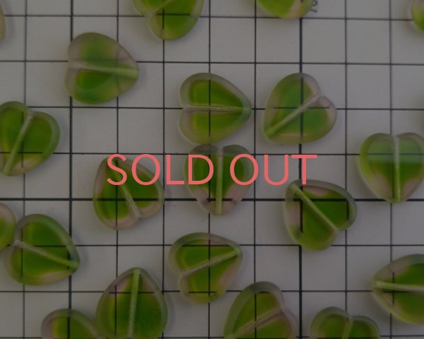 画像2: チェコガラスビーズ/テーブルカットハート/ロザリンオリバイン（1個） (2)