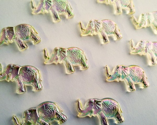 画像3: ヴィンテージ/ソウオンプラスチックパーツ/ぞう/クリスタルオーロラ (3)