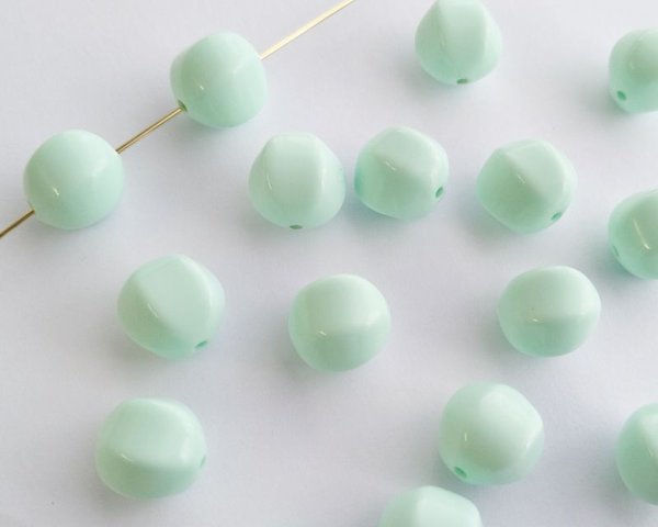 画像2: ヴィンテージ/ドイツ/ルーサイト/バルーン/ライトグリーン/約11mm(1個) (2)