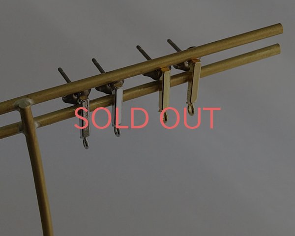 画像2: バー付きチタンピアス/本ロジウムメッキ(1ペア) (2)