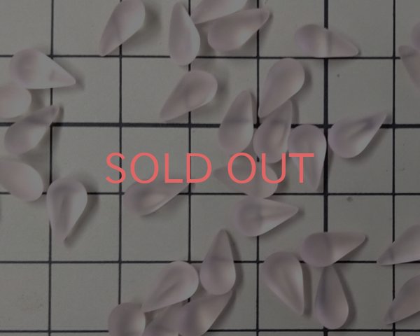 画像2: ヴィンテージ/ガラス/ドイツ/ドロップ/フロストピーチ/10×6mm(2個) (2)