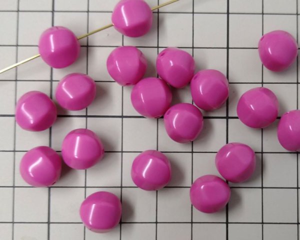 画像3: ヴィンテージ/ドイツ/ルーサイト/バルーン/マゼンタピンク/約11mm(1個) (3)