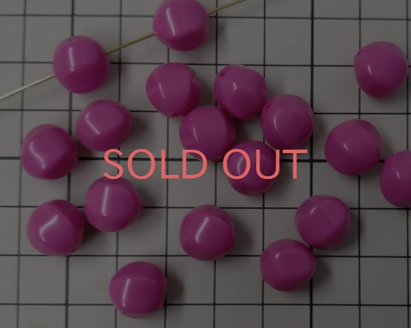 画像3: ヴィンテージ/ドイツ/ルーサイト/バルーン/マゼンタピンク/約11mm(2個) (3)