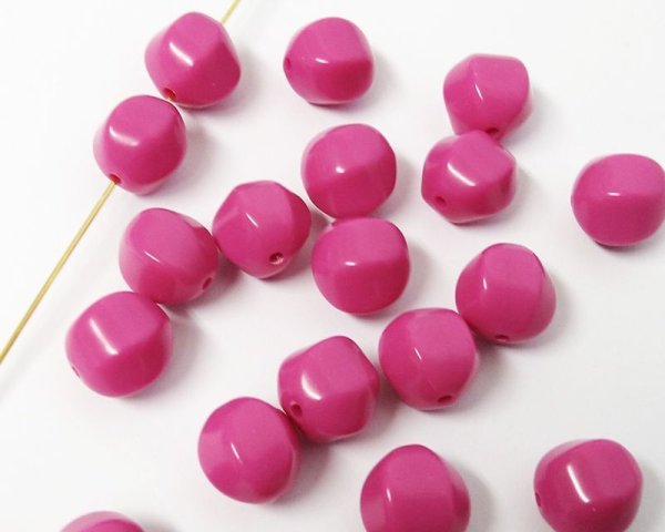 画像2: ヴィンテージ/ドイツ/ルーサイト/バルーン/マゼンタピンク/約11mm(1個) (2)