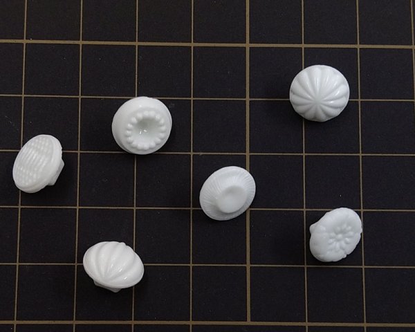 画像3: ヴィンテージ/日本/ガラスボタン/ホワイト/サークル/約10mm(1個) (3)