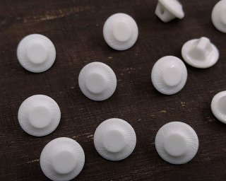 ヴィンテージ/日本/ガラスボタン/ホワイト/ホイップ/約10mm（1個