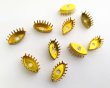 画像1: ヴィンテージ/15×7mmストーン用/ブラス/ティファニーセッティング/底面ホール(1個) (1)