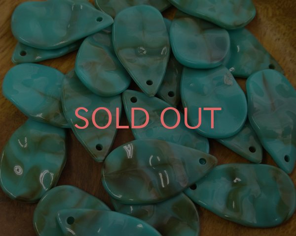 画像1: アクリル/ウェーブドロップ/チョコミントマーブル (1)