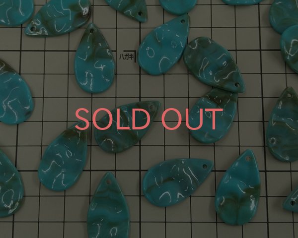 画像2: アクリル/ウェーブドロップ/チョコミントマーブル (2)