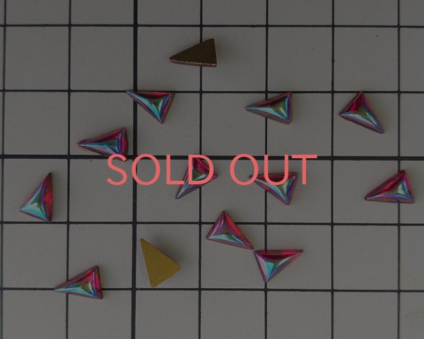 画像2: ヴィンテージ/ドイツ/リトルトライアングル/ルビーオーロラ/約5×7mm(2個) (2)