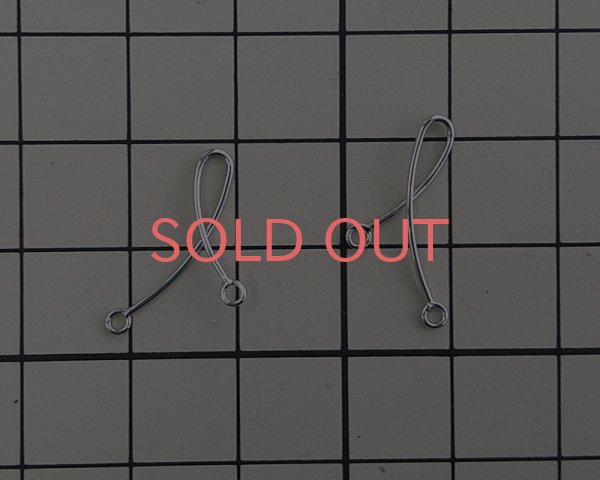 画像2: ブラスパーツ/カールコネクター/本ロジウムメッキ(1個) (2)