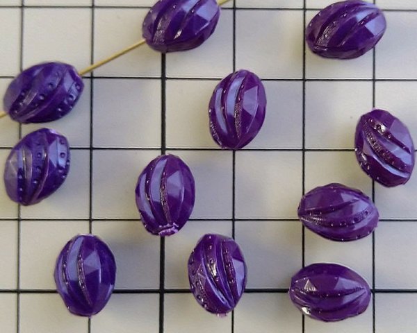 画像2: ヴィンテージ/ドイツ/プラスチック/カーブドット/パープル（2個） (2)