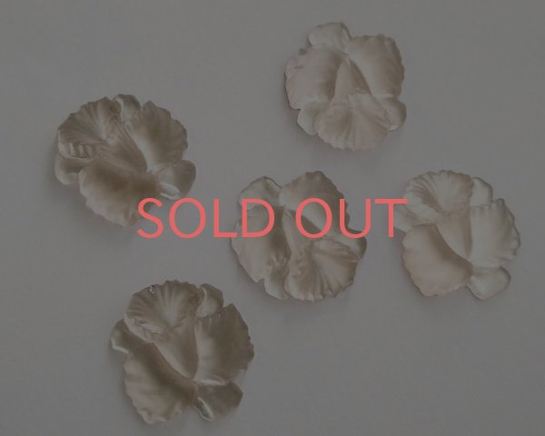 画像2: ns208/ヴィンテージ/ドイツ/ガラスカボション/カトレア/フロストロザリン(1個) (2)