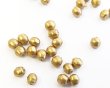 画像1: ヴィンテージ/ドイツ/プラスチック/ミニカットマットゴールド/約4mm（10個） (1)