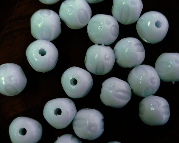 画像3: ヴィンテージ/ドイツ/プラスチック/デザインボール/ベビーブルー/約12mm(1個) (3)