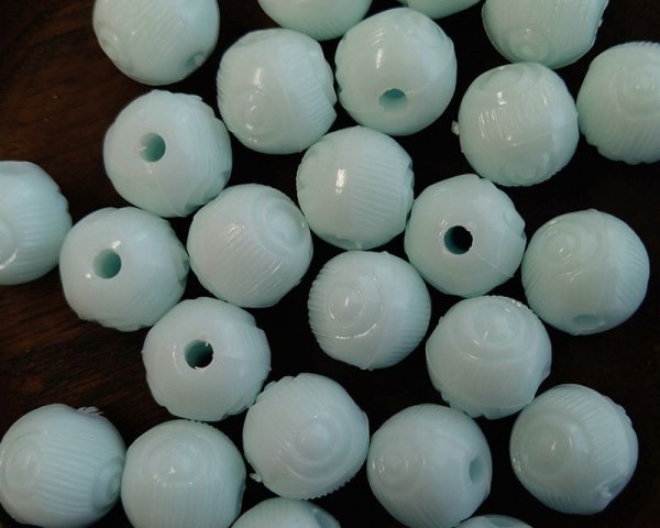 画像2: ヴィンテージ/ドイツ/プラスチック/デザインボール/ベビーブルー/約12mm(1個) (2)