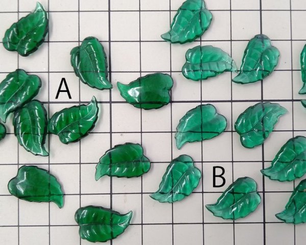 画像3: ns216/ヴィンテージ/ドイツ/ガラスリーフパーツ (3)