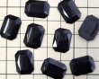 画像2: ヴィンテージ/ドイツ/プラスチックカボション/オクタゴンブラック/約18×13m(1個） (2)