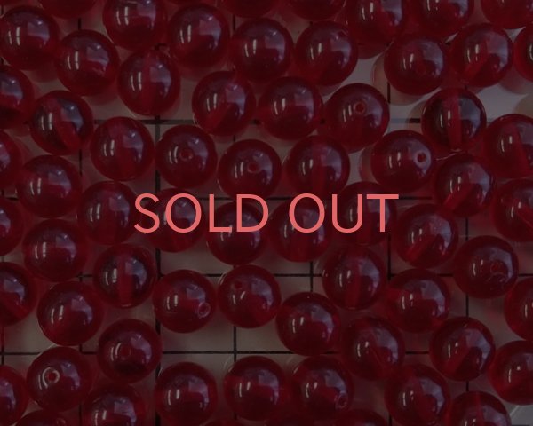 画像2: チェコガラスビーズ/ラウンド/シャムルビー/8mm(10個) (2)