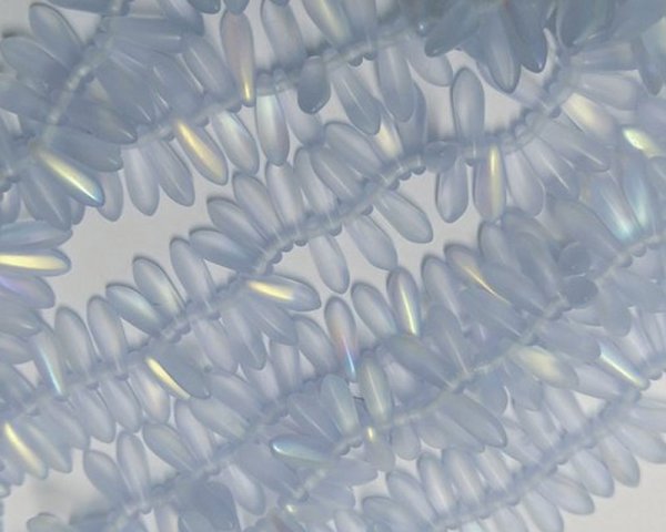 画像3: チェコガラスビーズ/ダガー/マットアレキサンドライト/オーロラ/3×10mm(20個) (3)